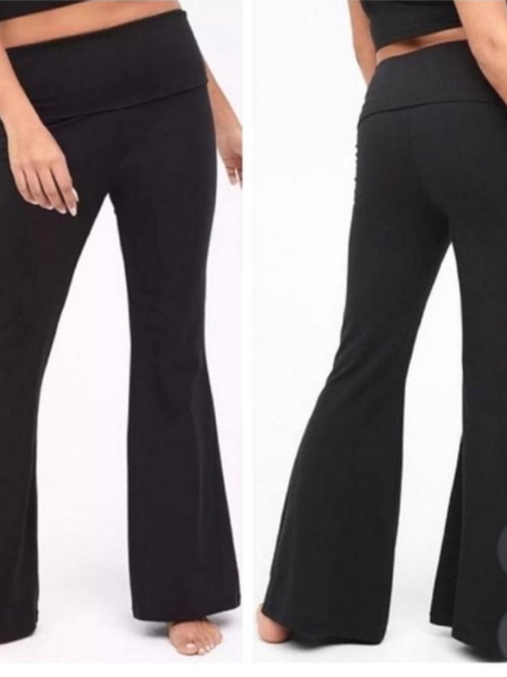 Offline by Aerie M OG Foldover Super Flare Hi Rise Black Legging Pants